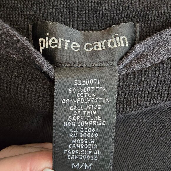 Pierre Cardin Grey & Black Cotton Shirt Size M - Picture 7 of 8